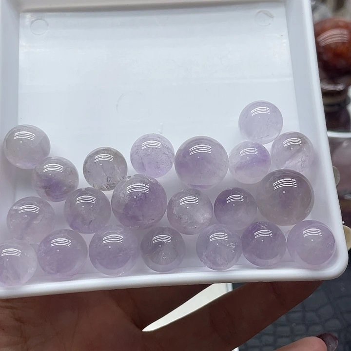 水晶未镶嵌珠宝半成品41紫水晶球