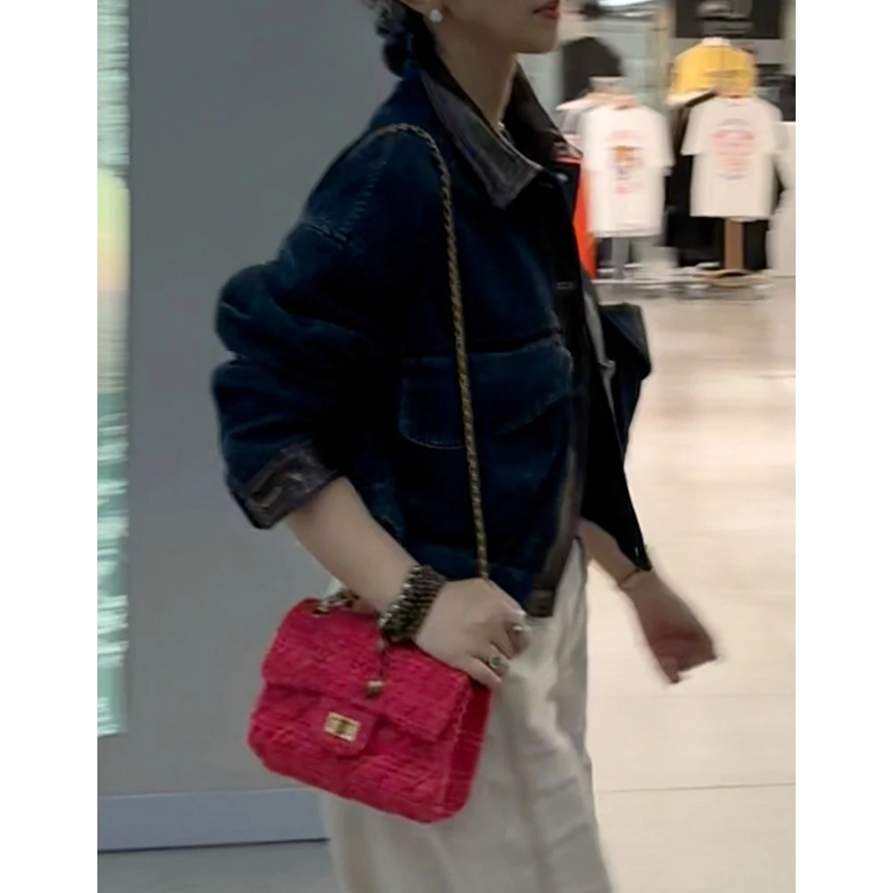 【叭哒不惑】 羊皮时尚休闲女士单肩斜挎包