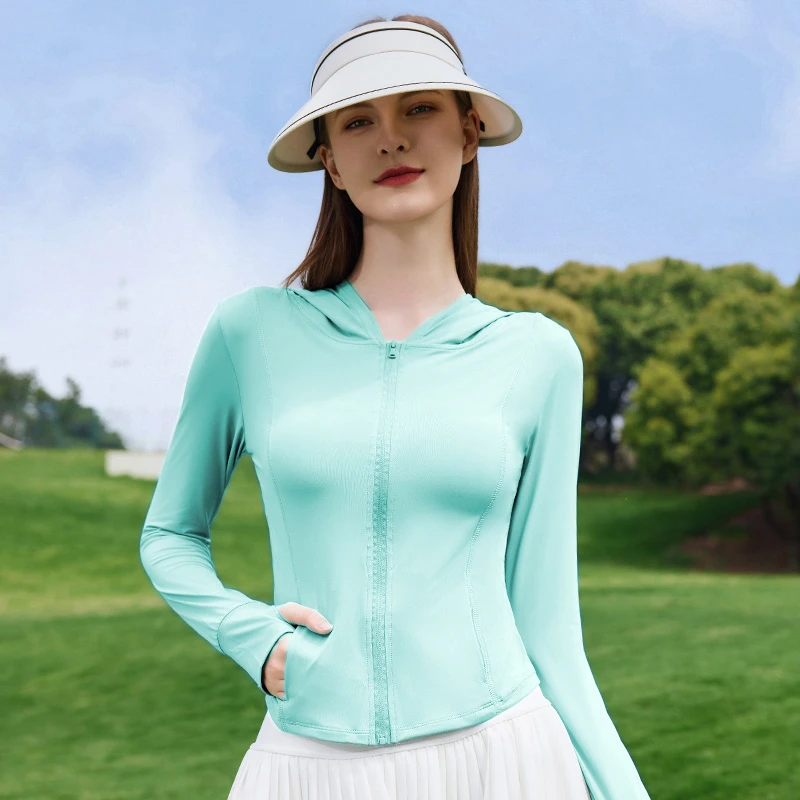 【清仓】科里芙原纱防晒衣瑜伽外套晕染修身显瘦开衫外套冰感7A抗菌