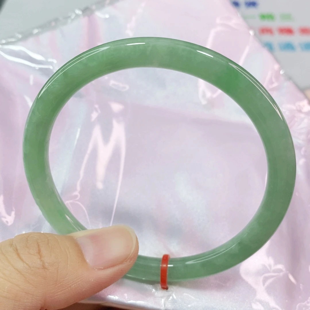 未镶嵌手镯翡翠58圈口圆条捡漏