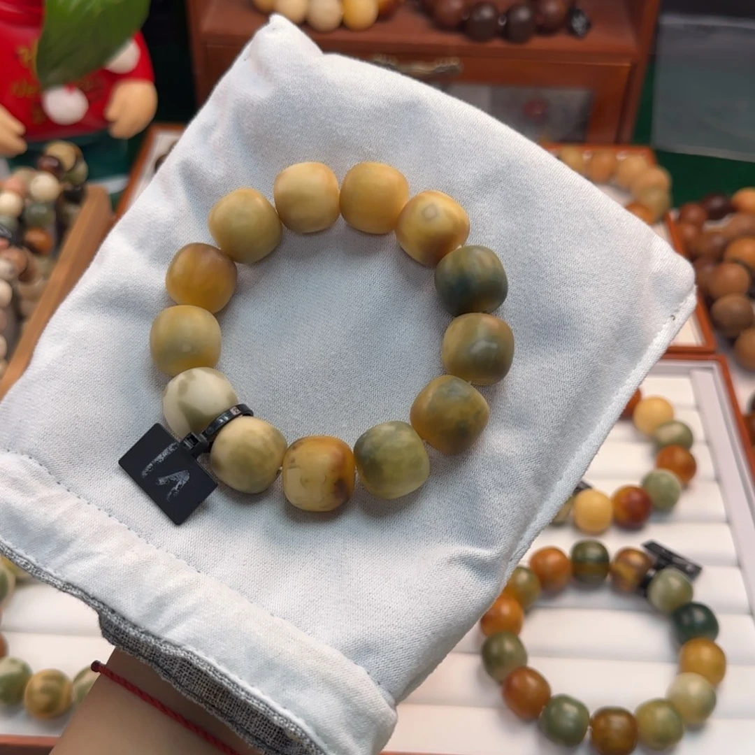 菩提根/象牙果手串卡19微瑕虎皮微瑕1