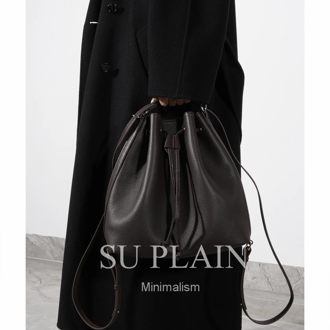SUPLAIN/SUPLAIN头层牛皮双肩包托特包一包4背法式简约时尚女包