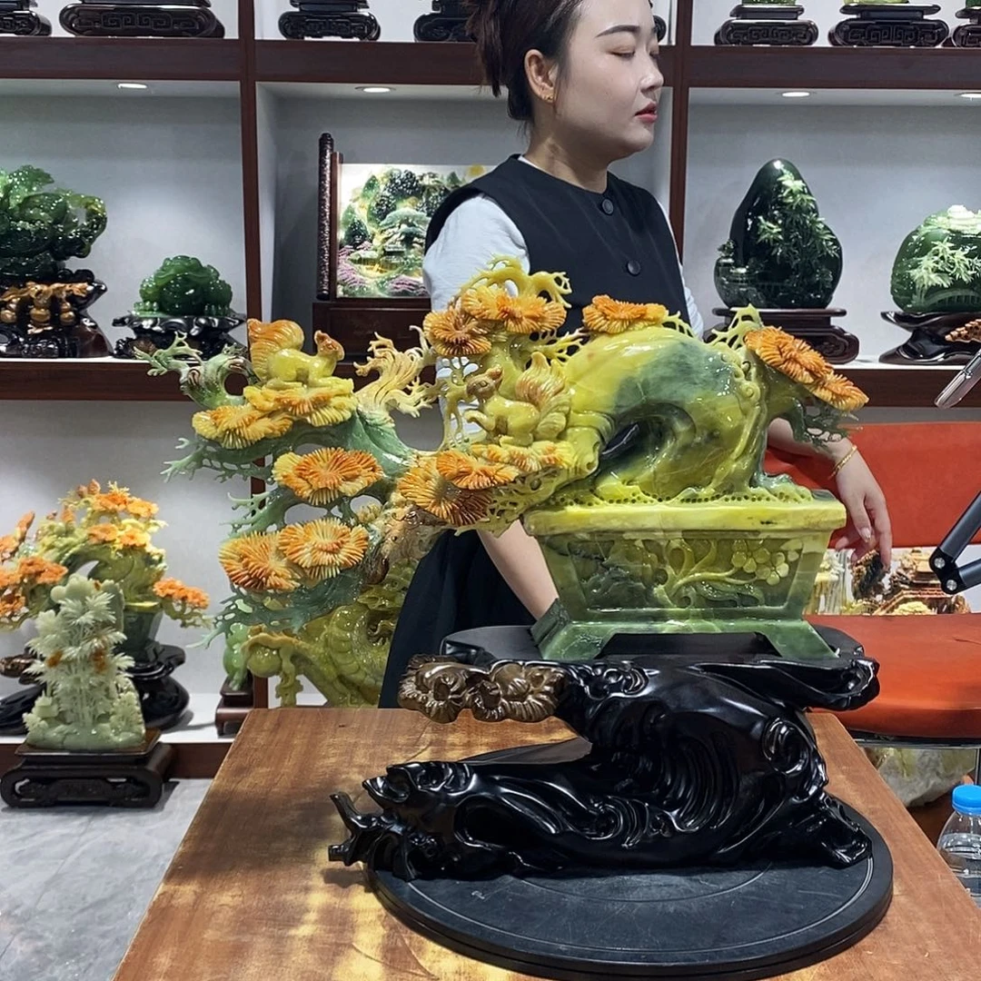 用***s玉山水摆件 玄关摆件