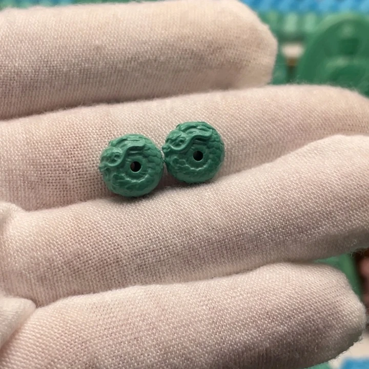 石材卡10➕高瓷绿龙扣1对