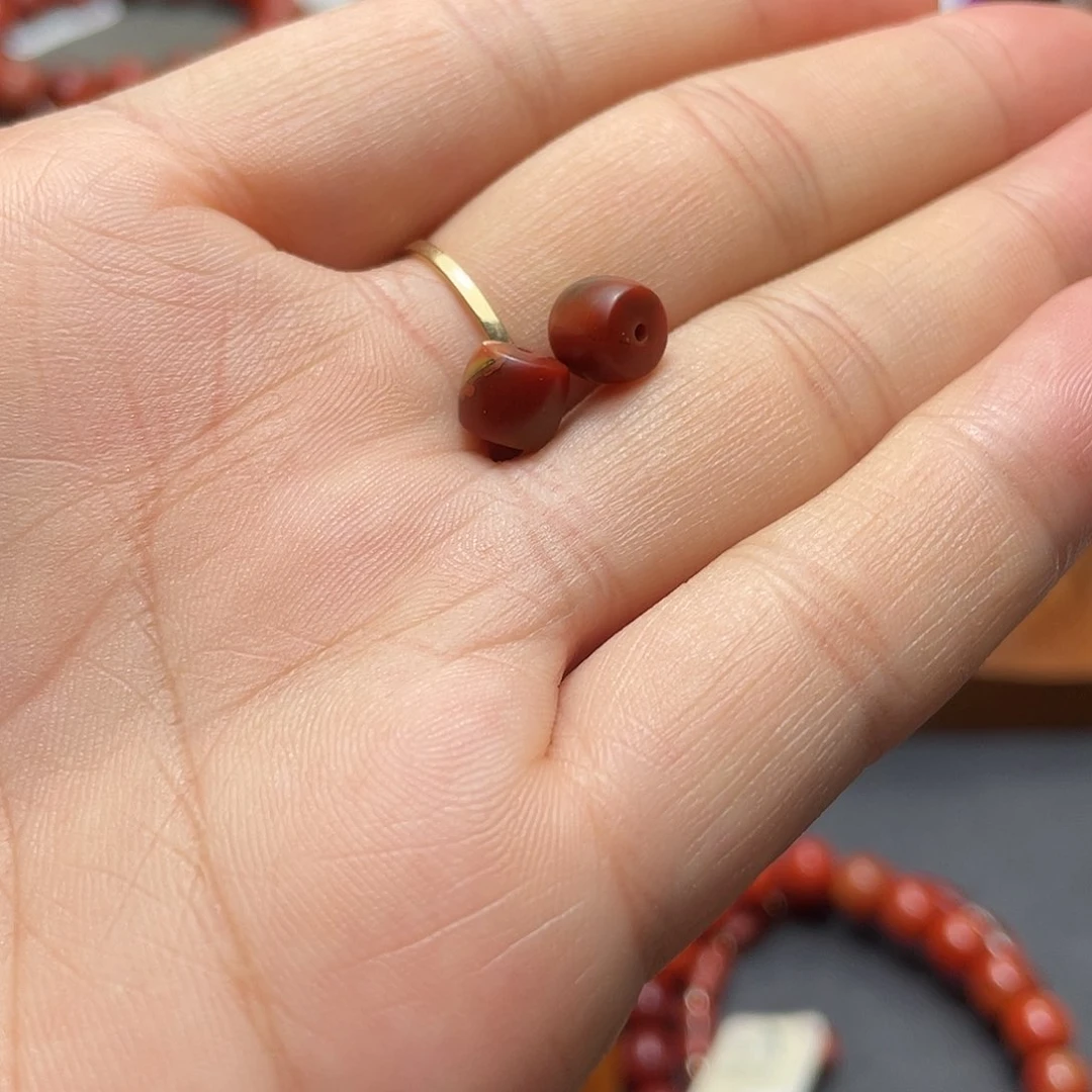 未镶嵌单珠多样性发1南红玛瑙7mm －对