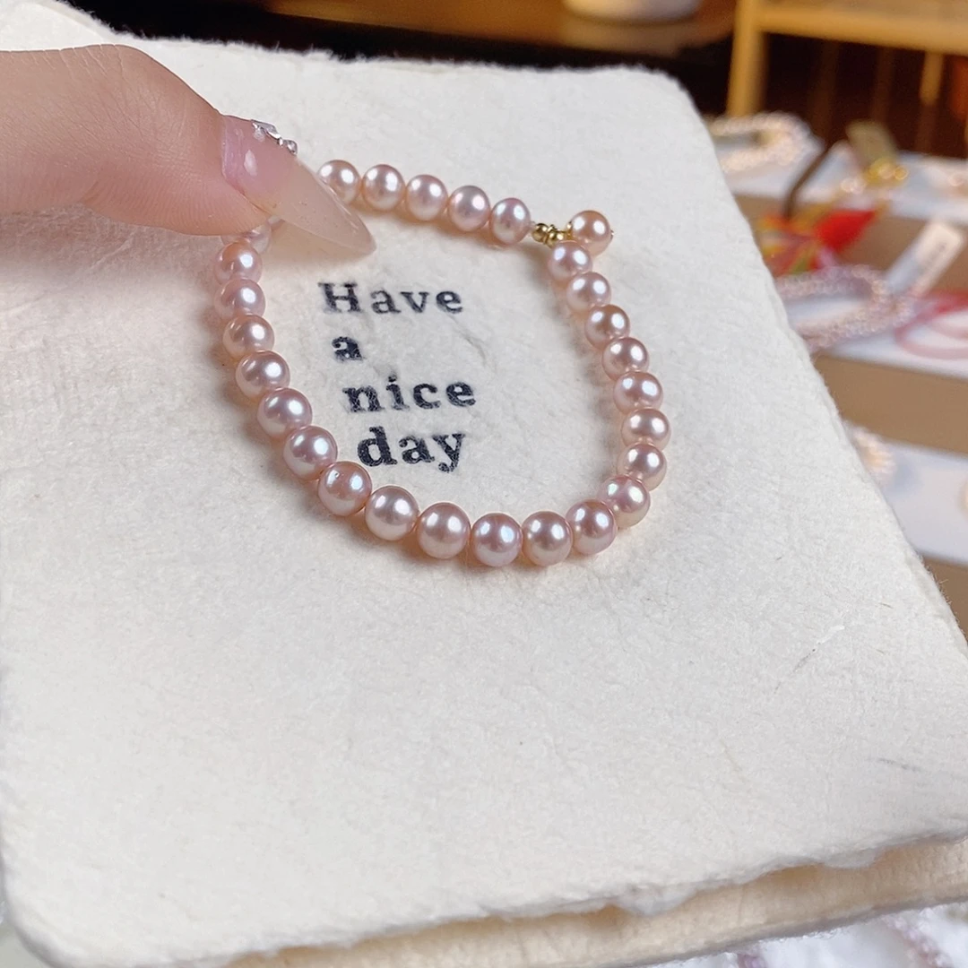 淡水珍珠手链银S925镶嵌