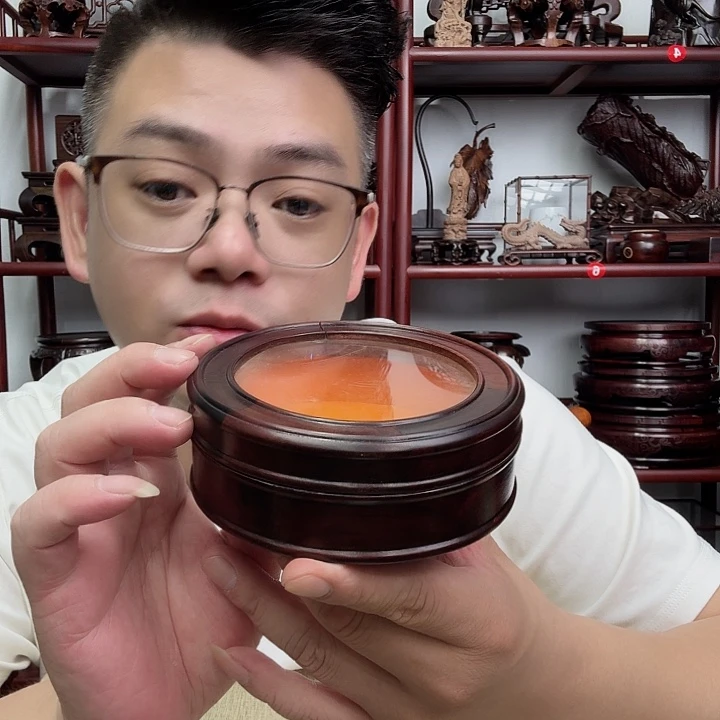 大红酸枝工艺品底座