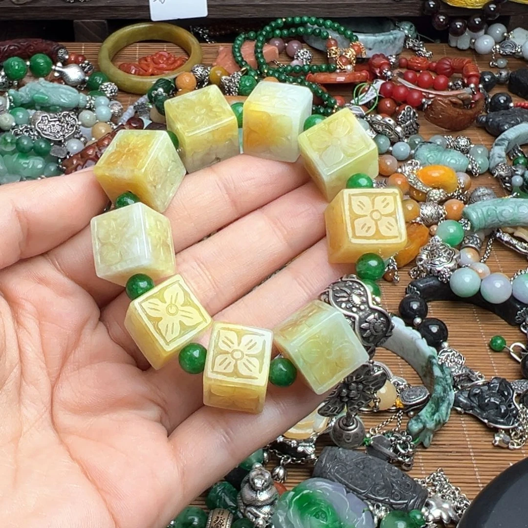 木***吖翡翠未镶嵌颈饰吊坠