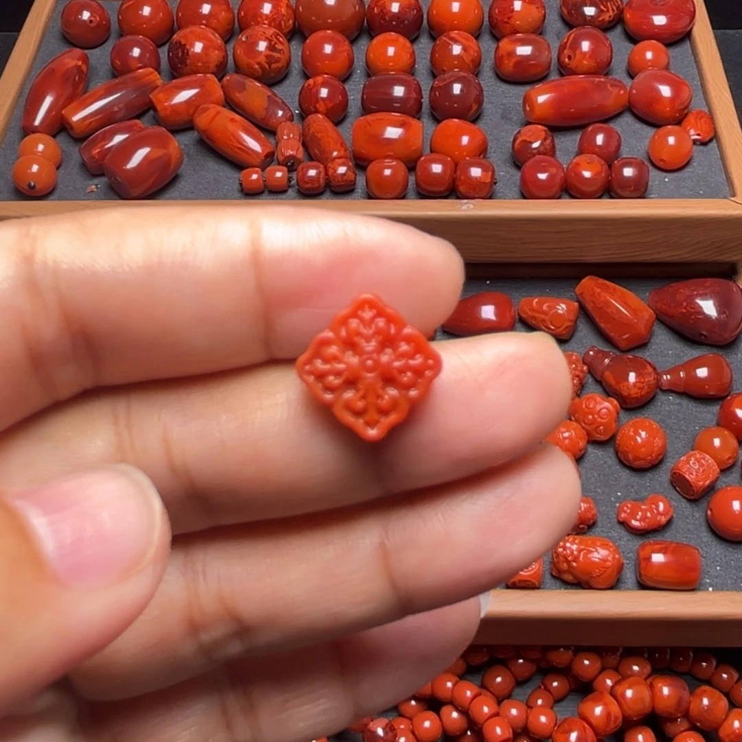 南红玛瑙配饰未镶嵌叁*配饰