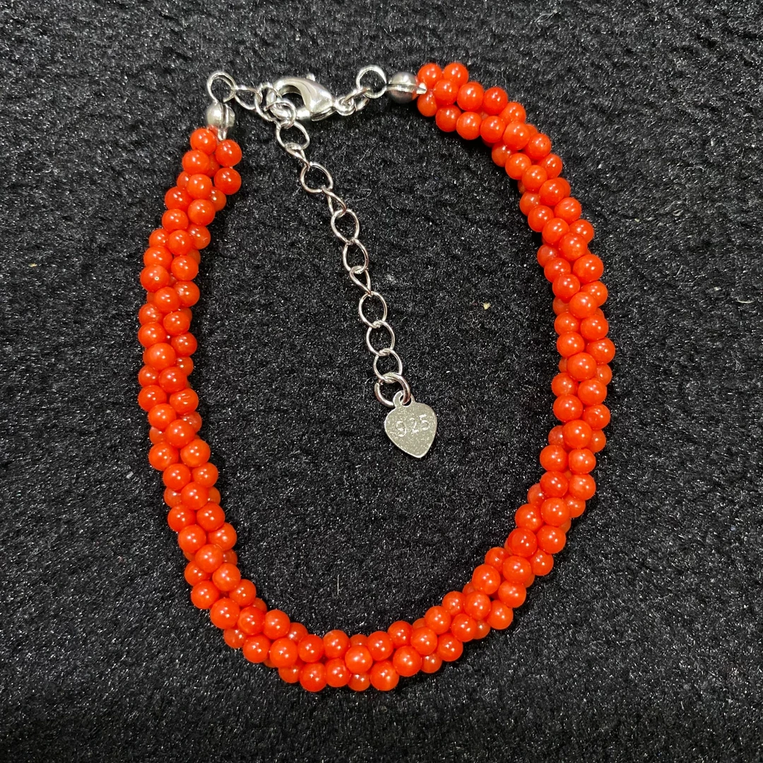 A1224YSX008—红珊瑚圆珠手链