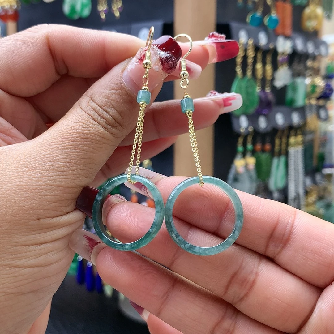 【闪购商品】翡翠耳饰未镶嵌耳坠