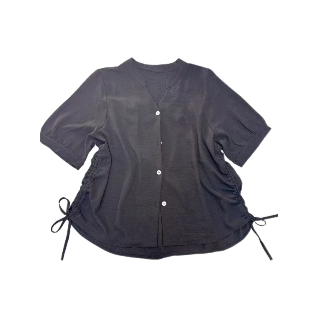 8711黑色上衣夏季新款宽松大码女装ins百搭时尚白色气质洋气