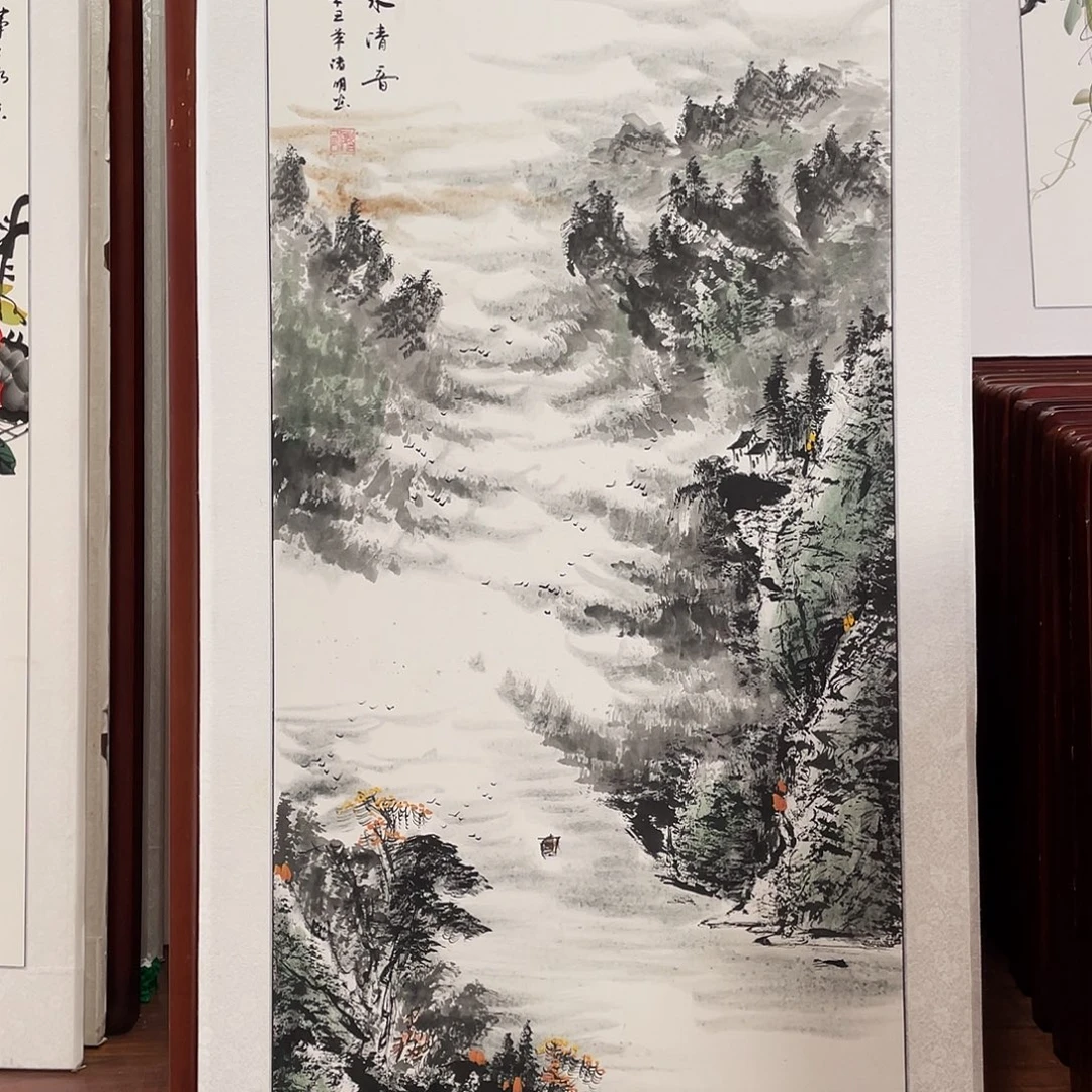国画带框尺寸63*123厘米