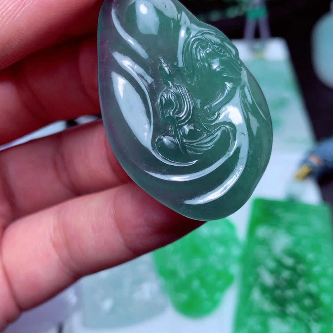 颈饰未镶嵌翡翠天然a货翡翠