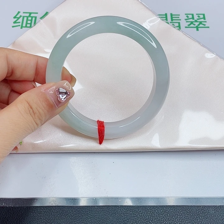 法***店未镶嵌手镯翡翠冰绿手镯