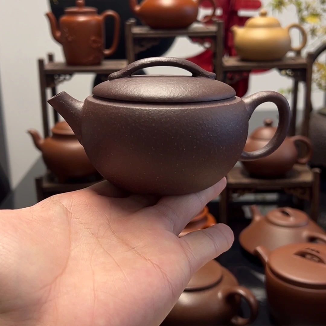 s***伟紫砂茶壶精工半手花泥180cc