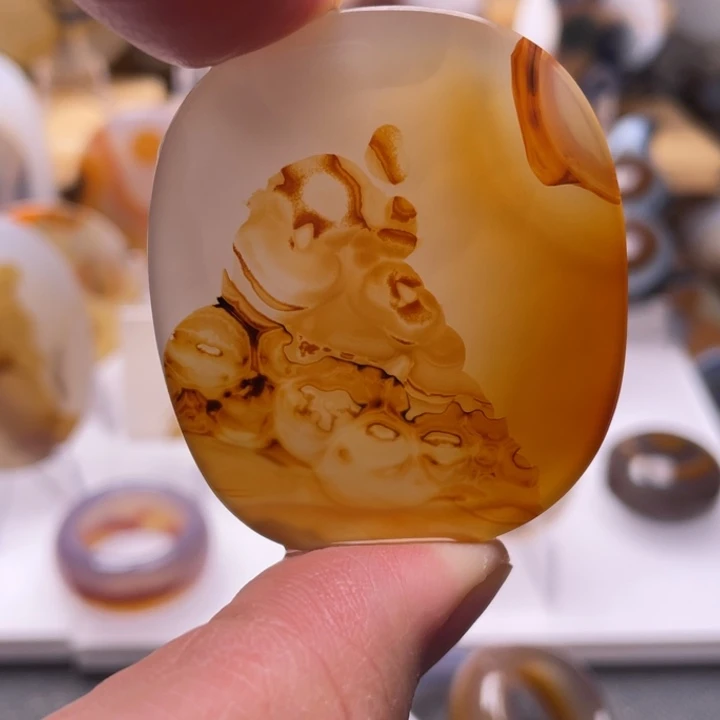 玛瑙/玉髓未镶嵌吊坠(不含链)