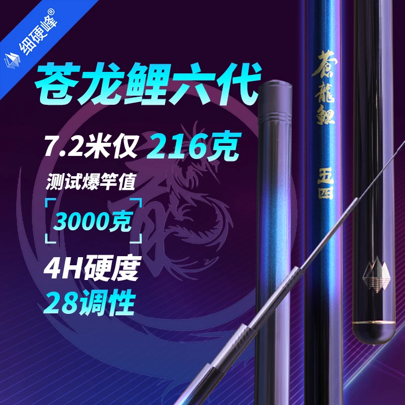 细硬峰苍龙鲤六代鱼竿手竿28调4H轻量综合竿鱼杆手杆湖库鲢鳙钓竿