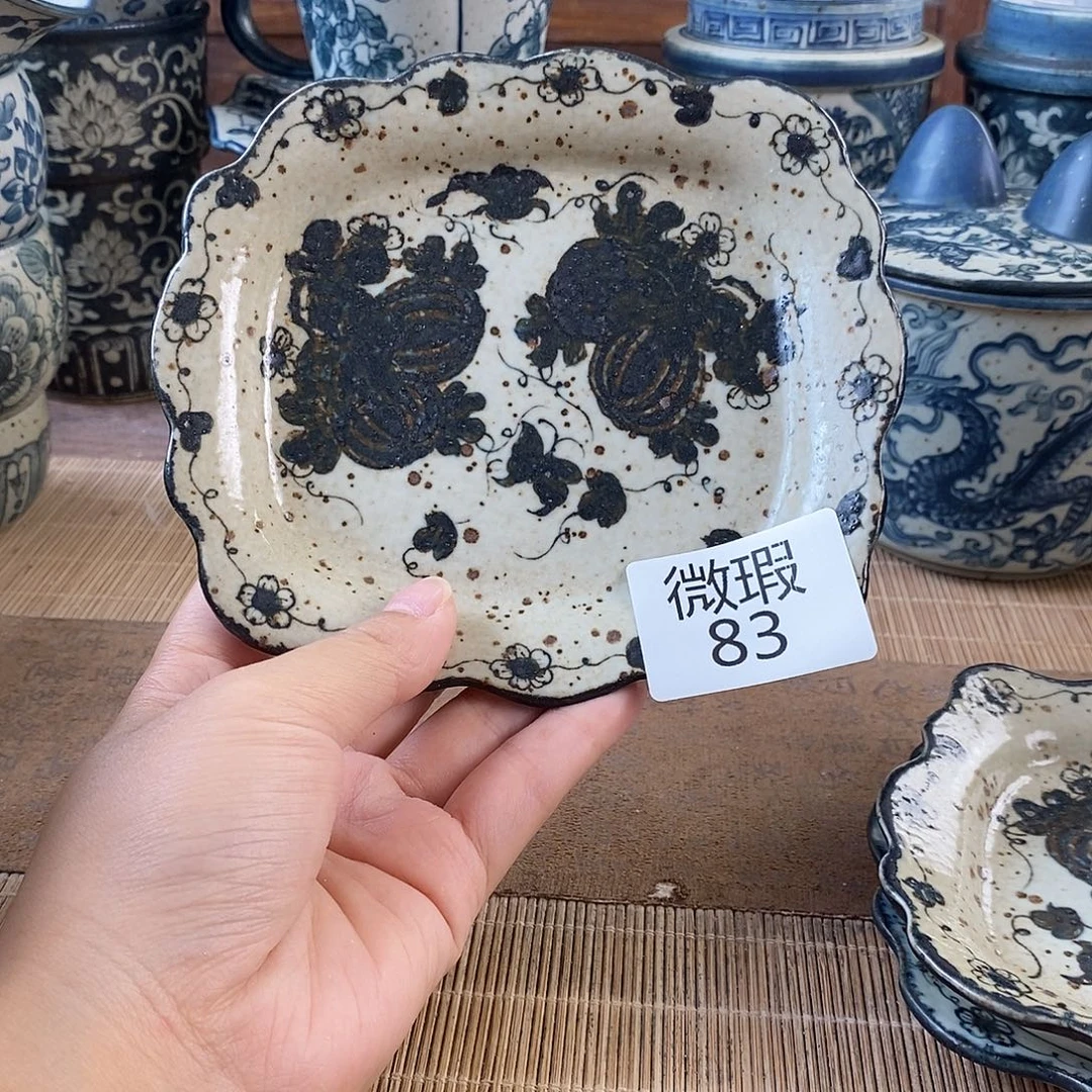 手工手绘青花高温陶瓷
