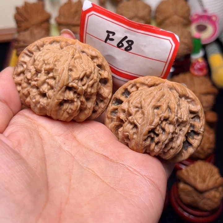 吊坠文玩核桃48大尺毕业闷白68