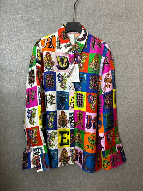 95新 VERSACE/范思哲 主线拼色衬衫