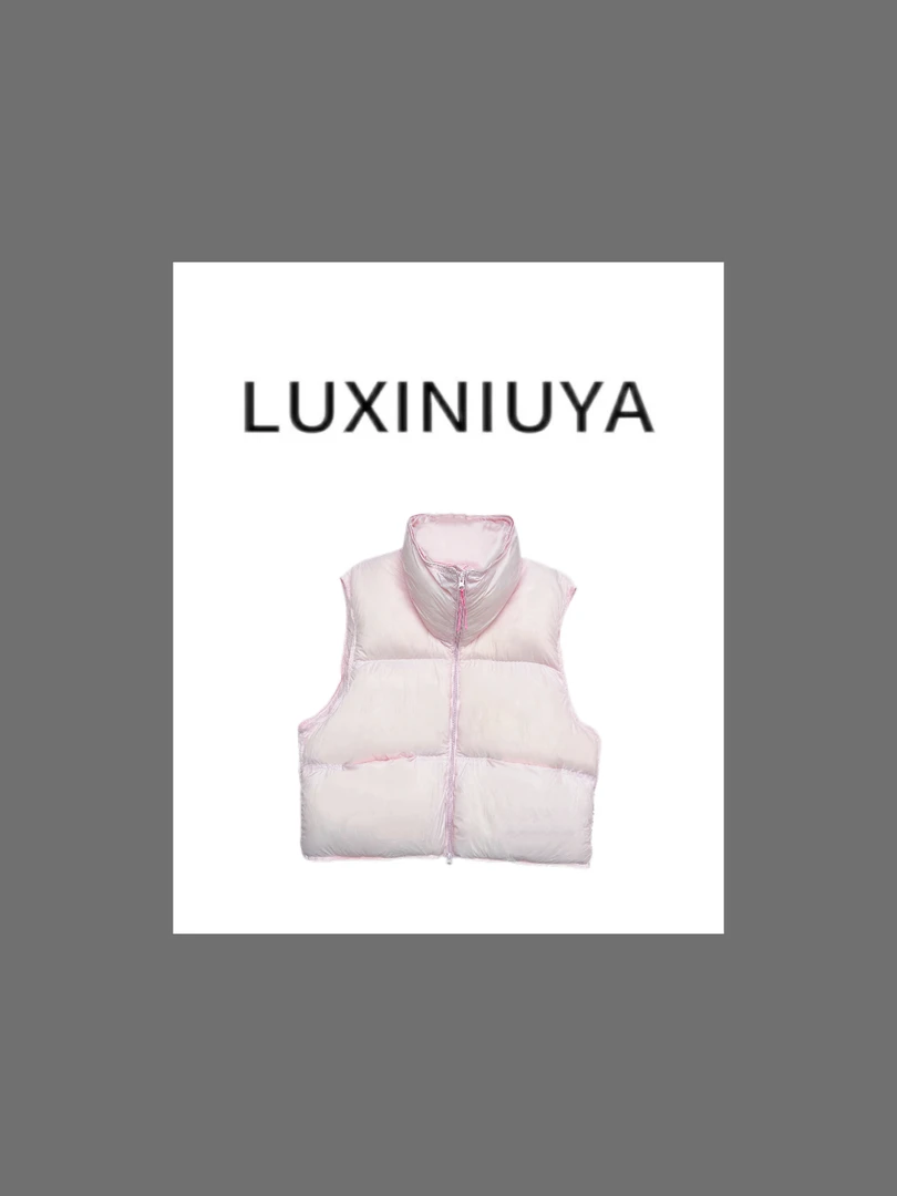 【LUXINIUYA】云朵马甲 字母印花白鸭绒轻盈保暖羽绒#QDS434