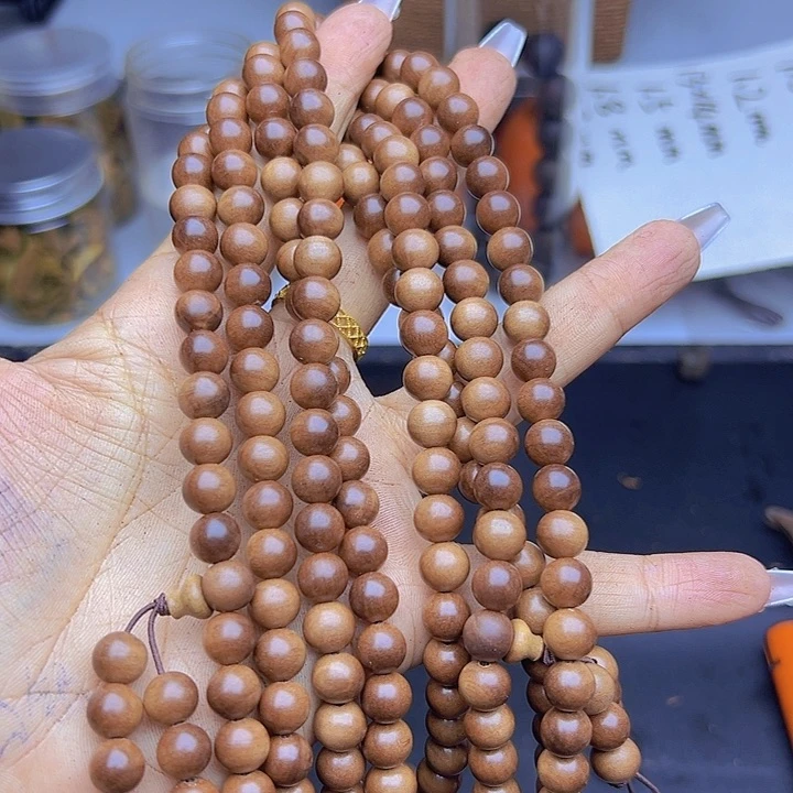 木印度老山檀香沉水黑肉0.8尺寸108颗288