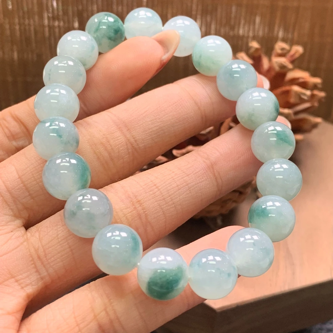 翡翠飘花手串0305