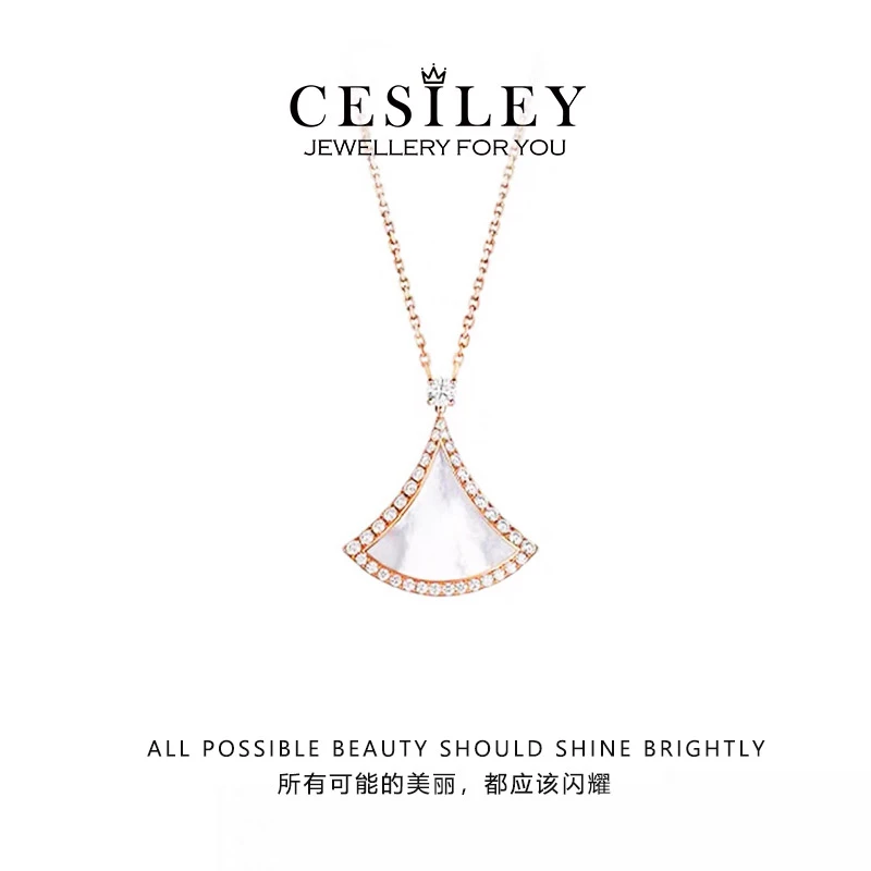 铜合金项链 白贝小扇子项链DTB2007