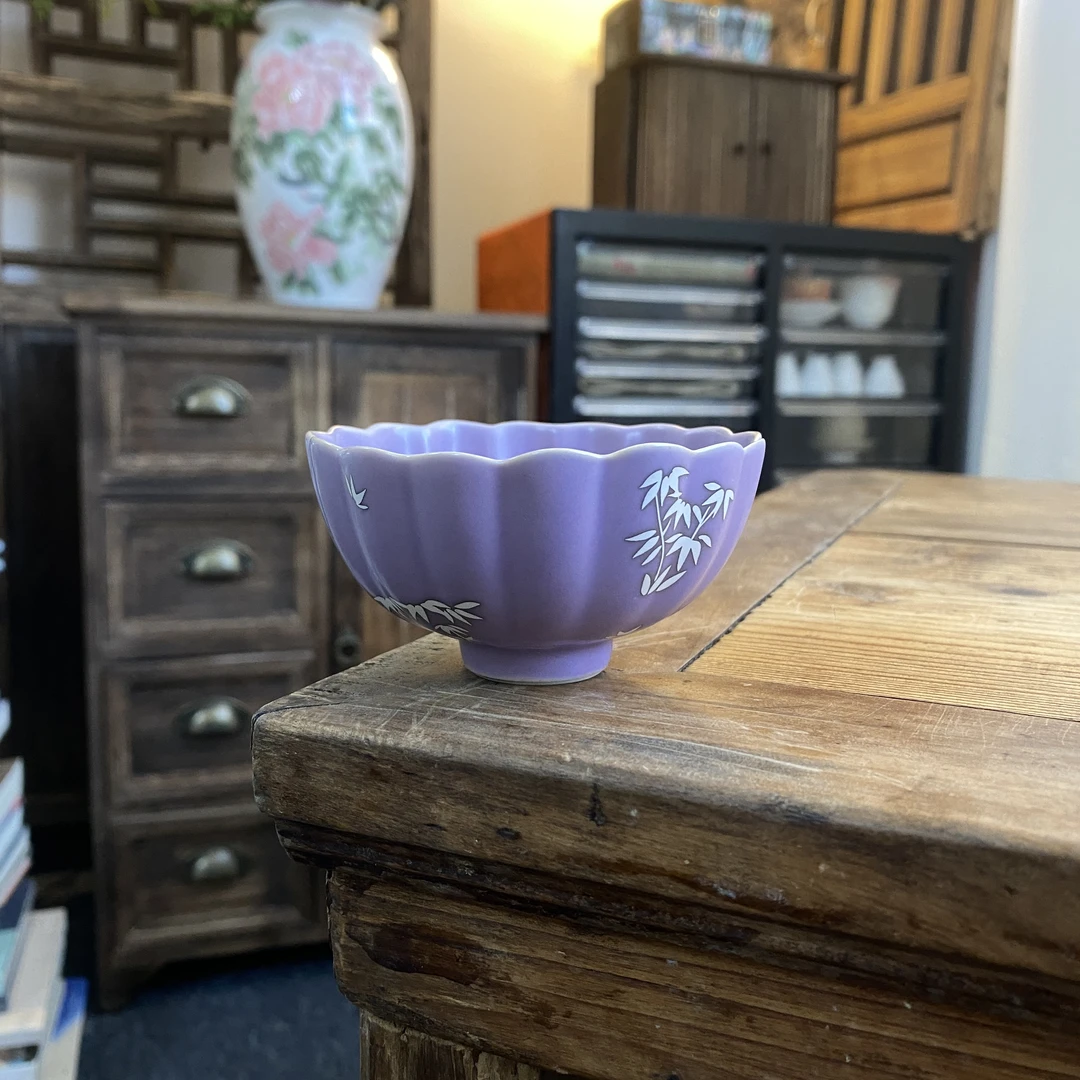 【银竹不秋草小高足主人杯】精美手绘中式陶瓷茶道器具茶杯容量90ml