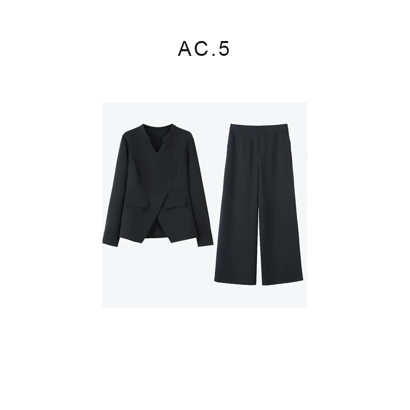 Jinlin-“黑客帝国”时尚气质显瘦百搭上衣+西装长裤LHC1713