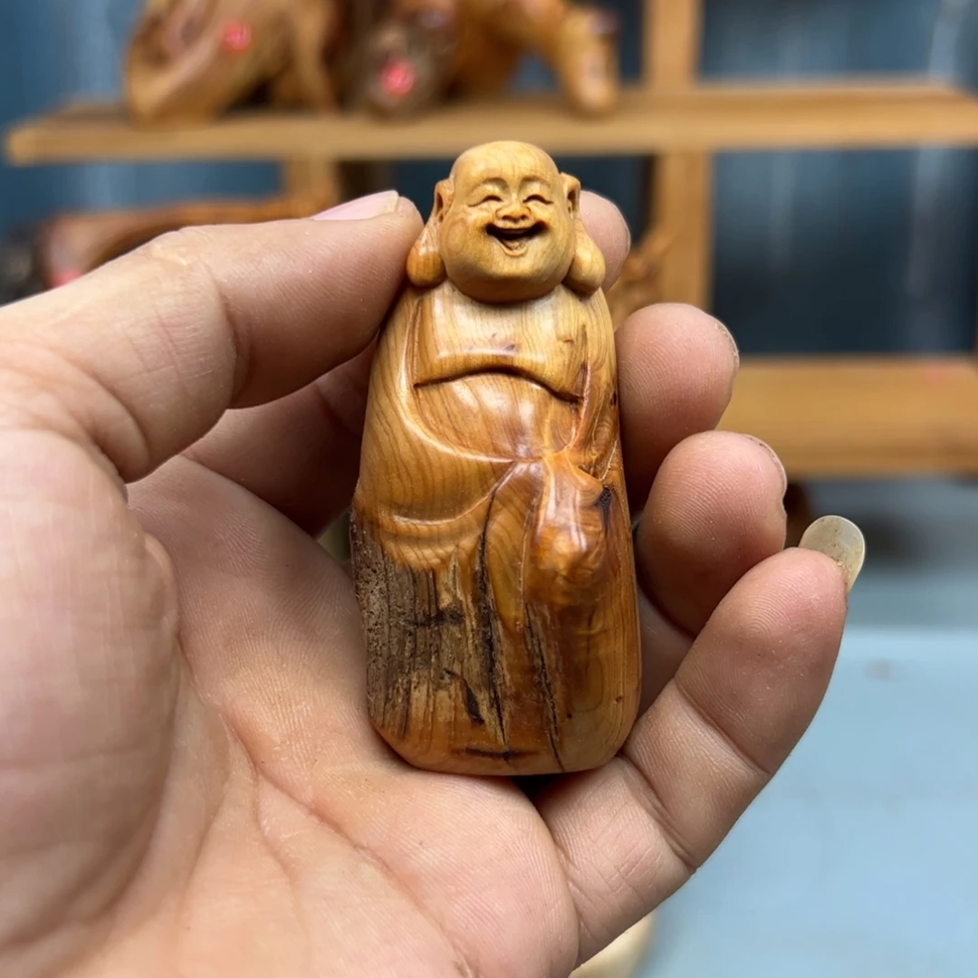 随***兰木崖柏木摆件手把件