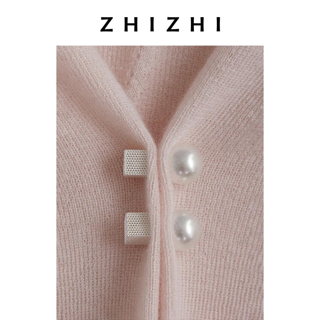 致知 西溪子 银丝网方块莹润贝珠耳钉25年冬季新款ZZ2EWPPT119