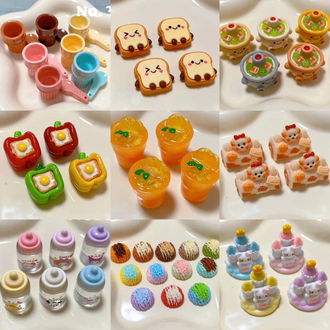 【定制食玩2-14上新】树脂食玩配件DIY手作创意纸杯蛋糕装饰奶油胶