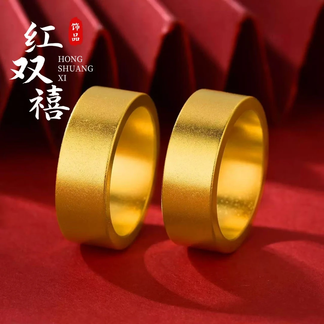 饰品古法传承安无事戒指女高级感轻奢小众不掉色情侣对戒
