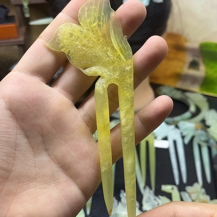 未镶嵌蛇纹石玉发饰