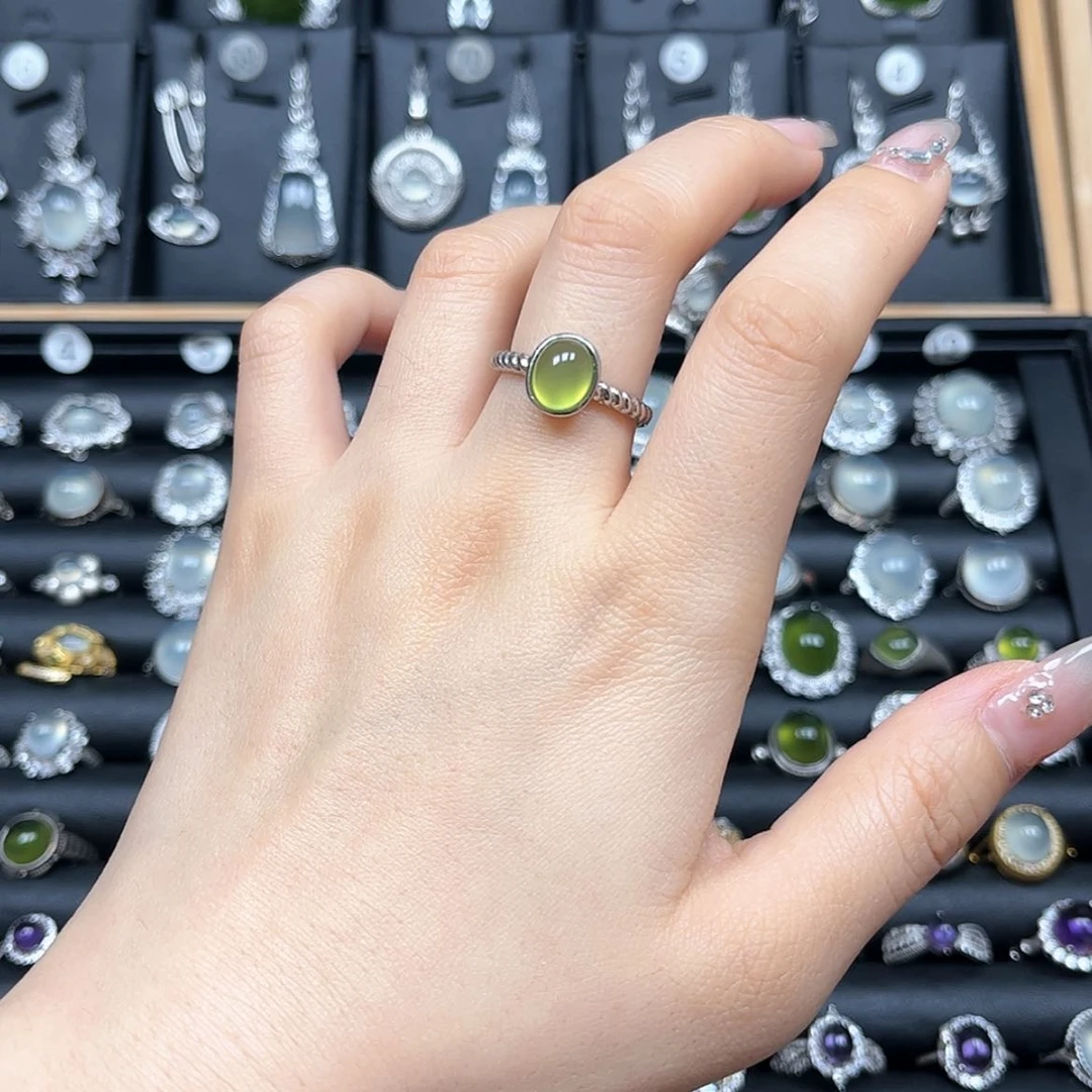 【闪购商品】岫玉戒指银S925镶嵌❤️****