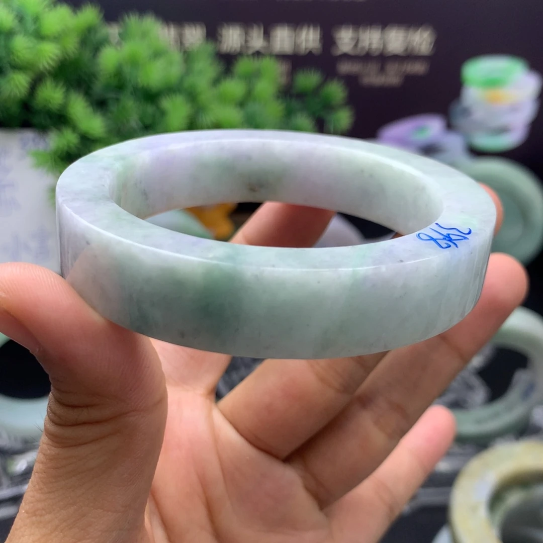 定制翡翠48/50正圈未镶嵌55/57  正圈 紫绿 乌鸡花