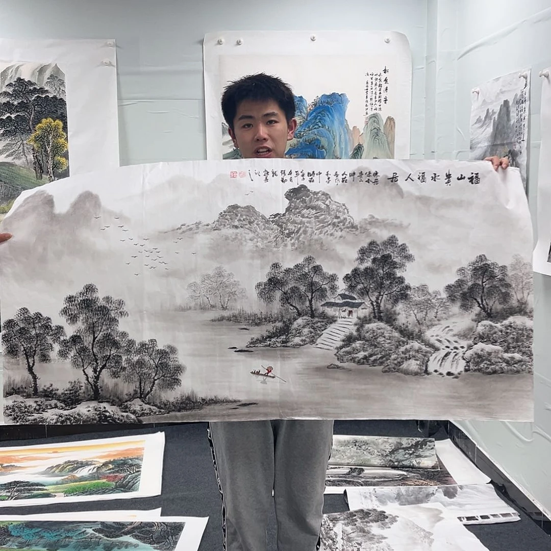国画国画纯手工作品
