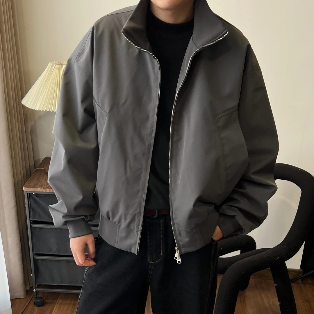 春季新款短款立领飞行夹克百搭休闲宽松情侣外套