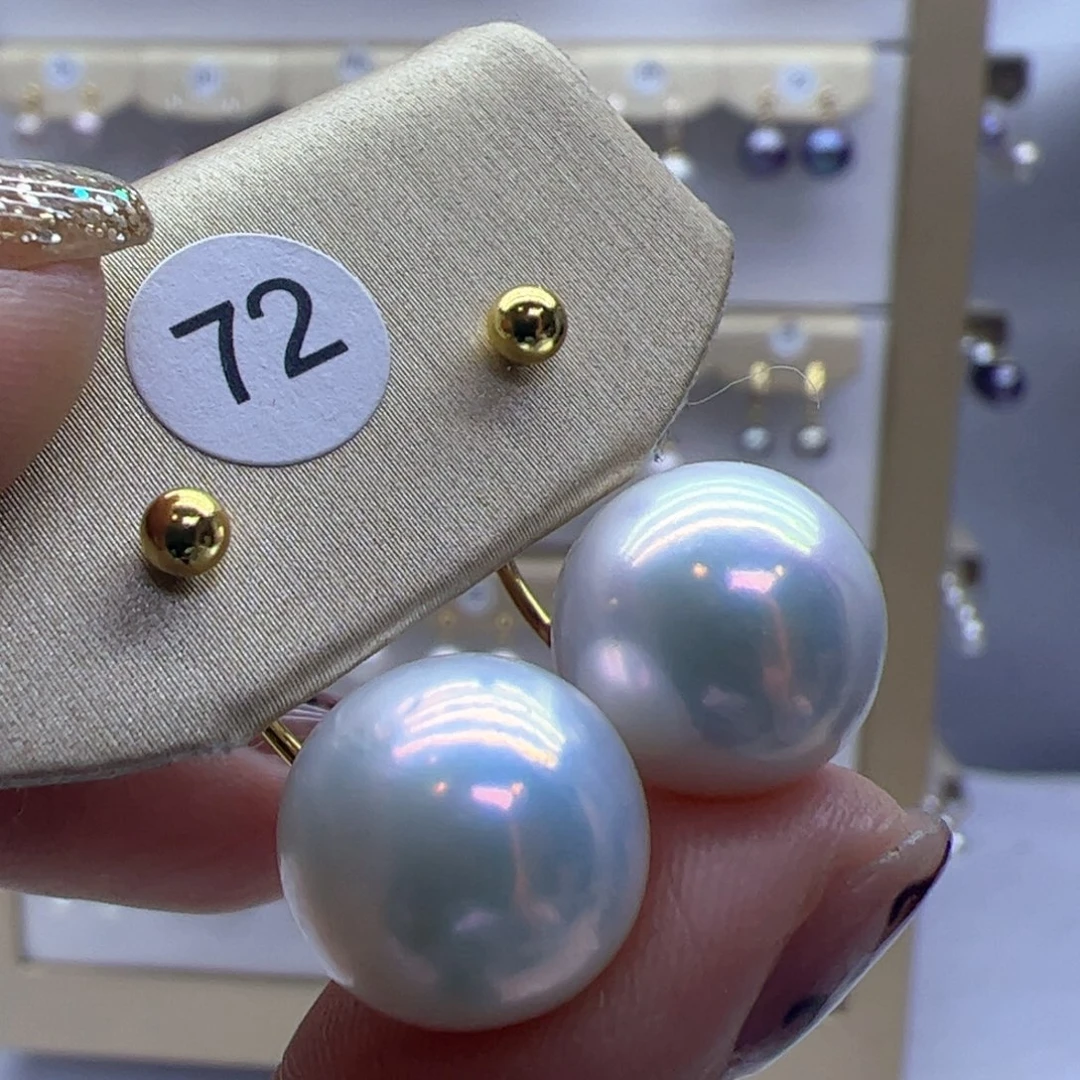 淡水珍珠耳饰银S925镶嵌