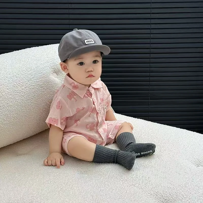 婴儿衣服夏装新生儿男女宝宝连体衣满月百天超萌可爱薄款哈衣夏季