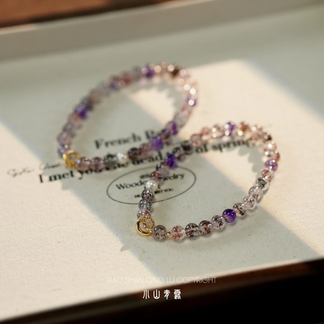 【FG1234】超七手串18K金镶嵌 长度17cm 珠子5~6mm-多样性发其一