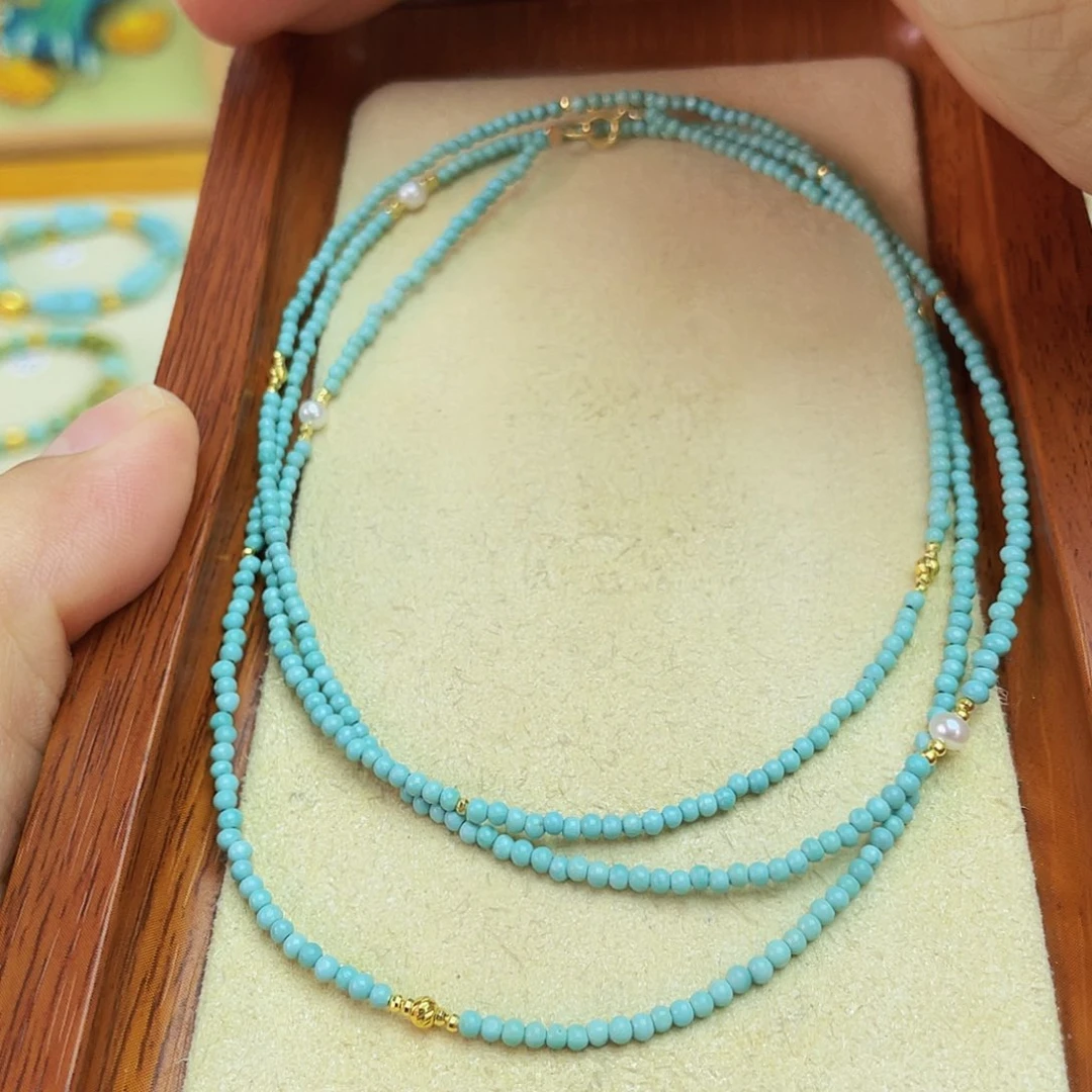 绿松石项链18K金镶嵌c****e
