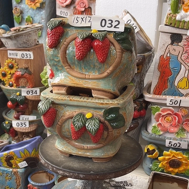 粗陶材质多肉花盆