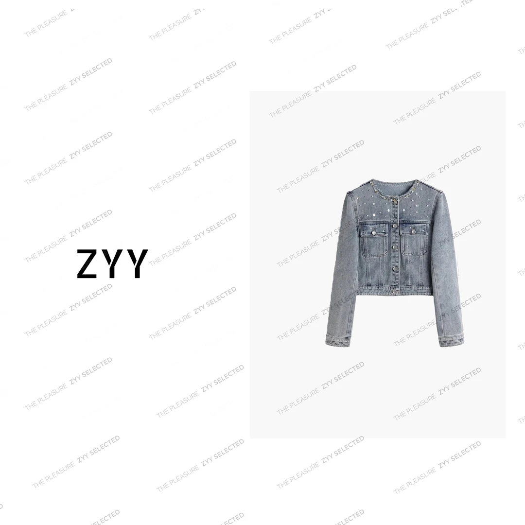 ZYY【私服牛仔外套】2025S/S铭顺小仙私服高定小钉珠女X25CW122