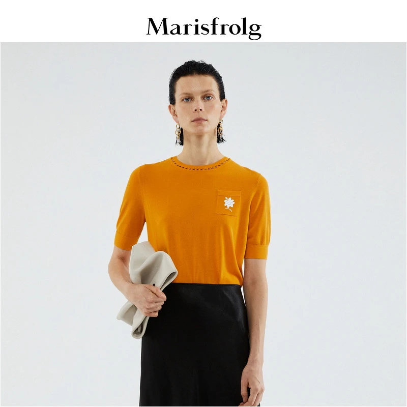 【晨晨甄选】Marisfrolg/玛丝菲尔上衣休闲时尚印花