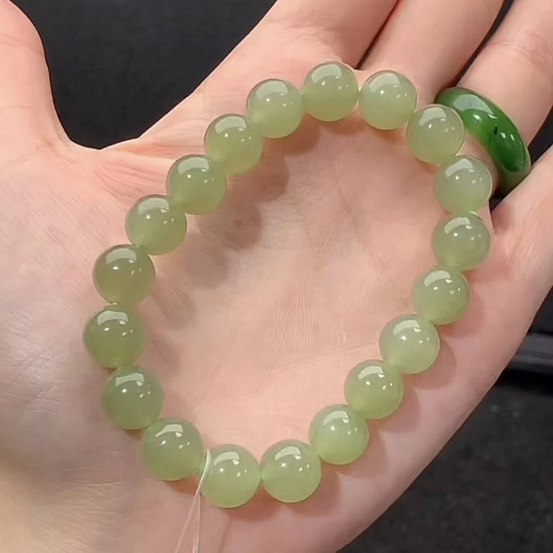 和田玉Q10晴水手串女士轻奢素圈小众妈妈多样性发一.