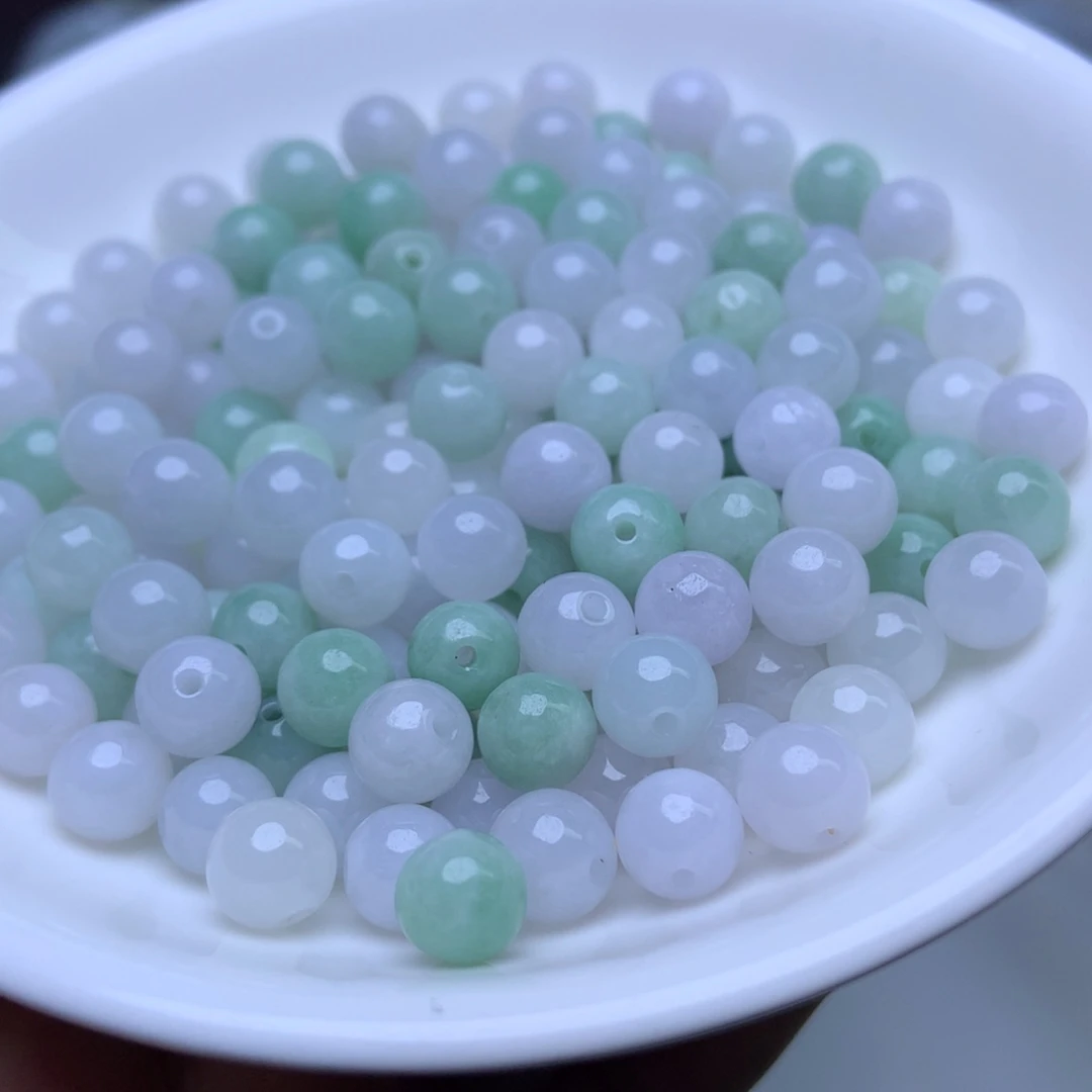 未镶嵌手链翡翠卡7冰绿白28个单圈