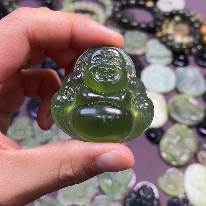 蛇纹石玉合金手链